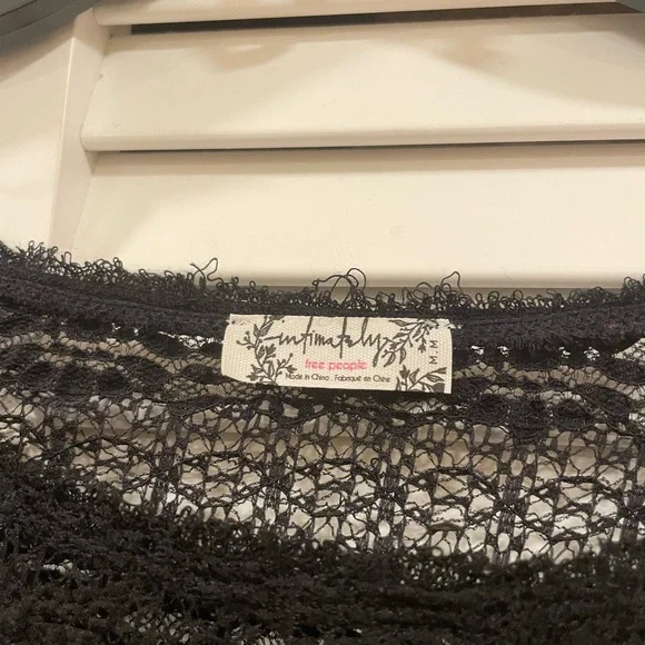 Free People Intricate Black Lace Blouse for any occasion, 🖤FINAL PRICE🖤 - Picture 3 of 7